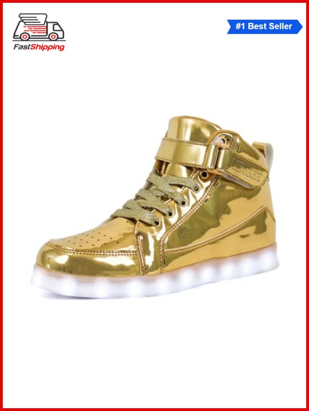 ✨ IGxx LED Light Up Sneakers High Top Unisex Sparkly Party Shoes